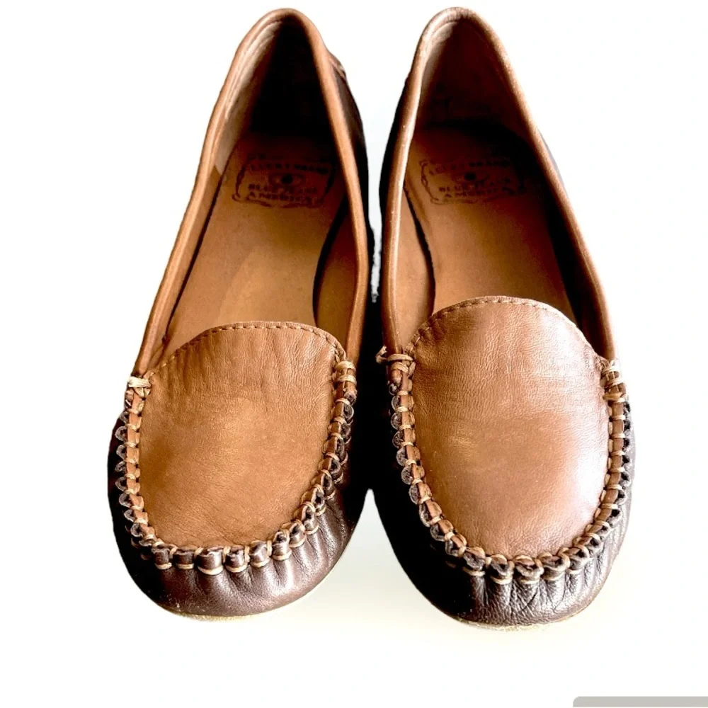 Lucky Brand Brown Leather Flats Size 9M - Picture 4 of 5